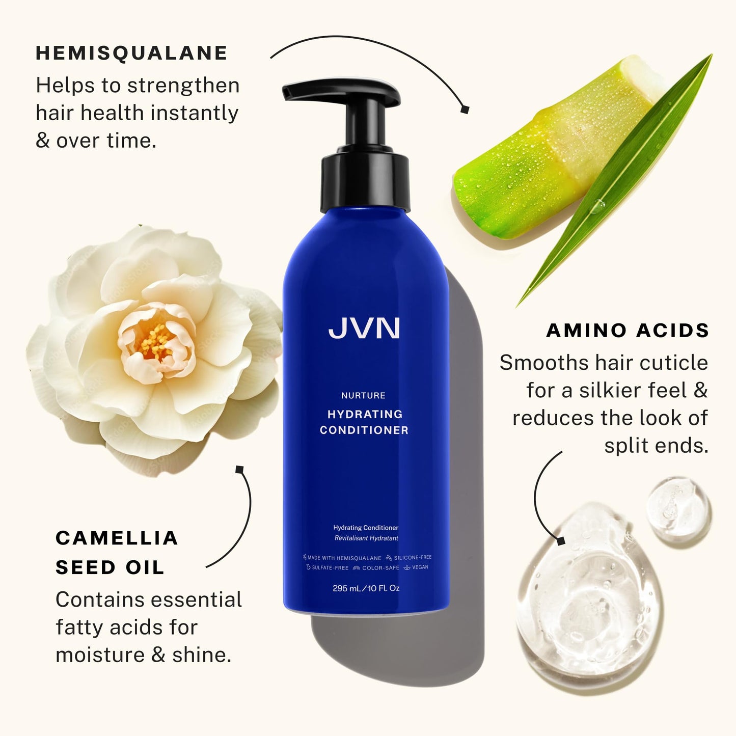JVN Embody Volumizing Shampoo and Nurture Hydrating Conditioner Duo, 20 fl oz, Increases Body and Fullness, Moisturizing Conditioner for Dry Hair