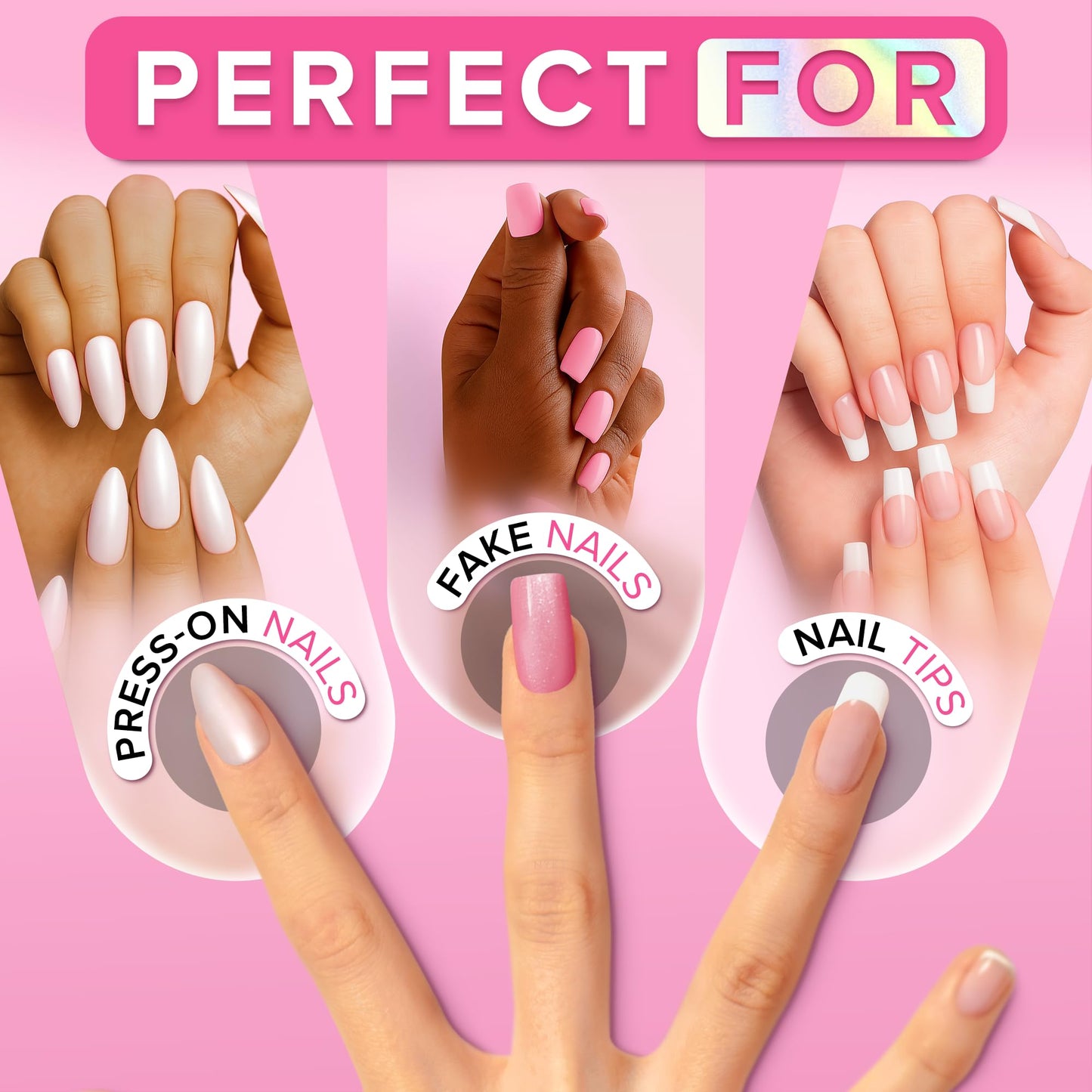Super Strong Nail Glue for Press On Nails, Nail Tips & Acrylic Nails (8ml) NYK1 NailBond Brush On Glue for Press Ons, Tips & Acrylics - Long Lasting Beauty and Personal Care NYK1