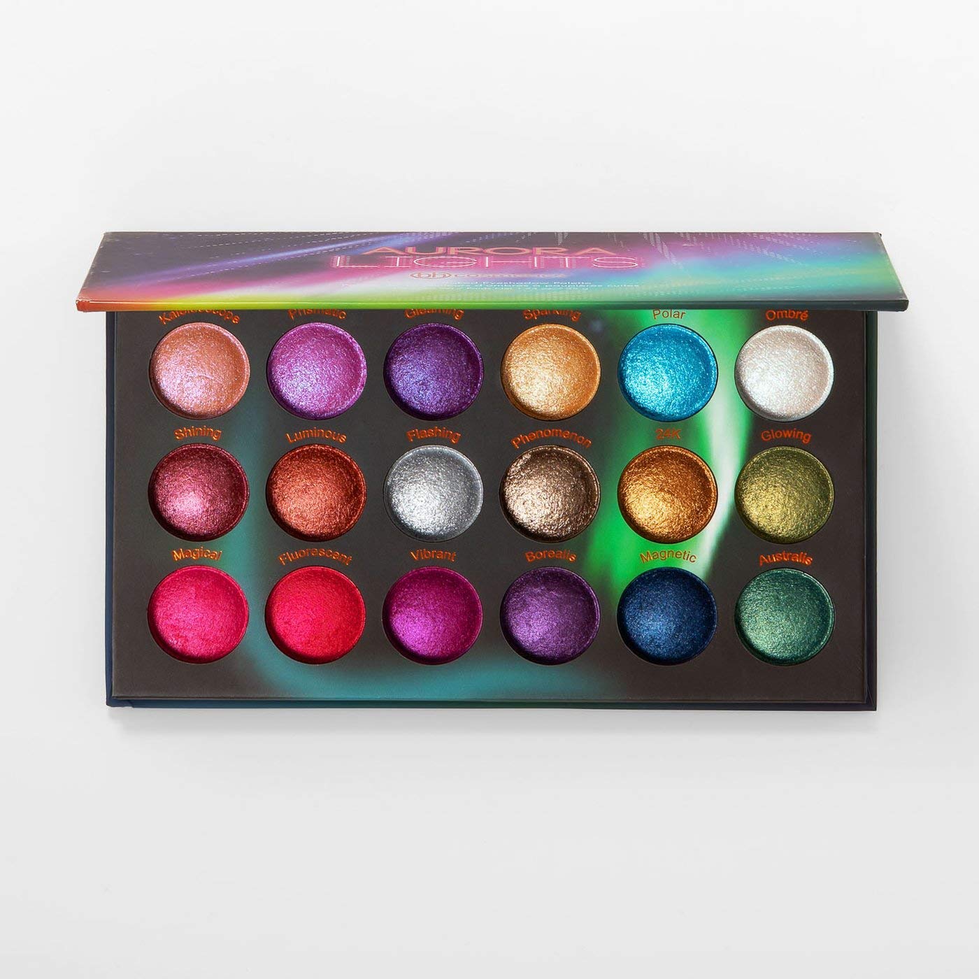 BH Cosmetics Baked Eyeshadow Palette, Aurora Lights