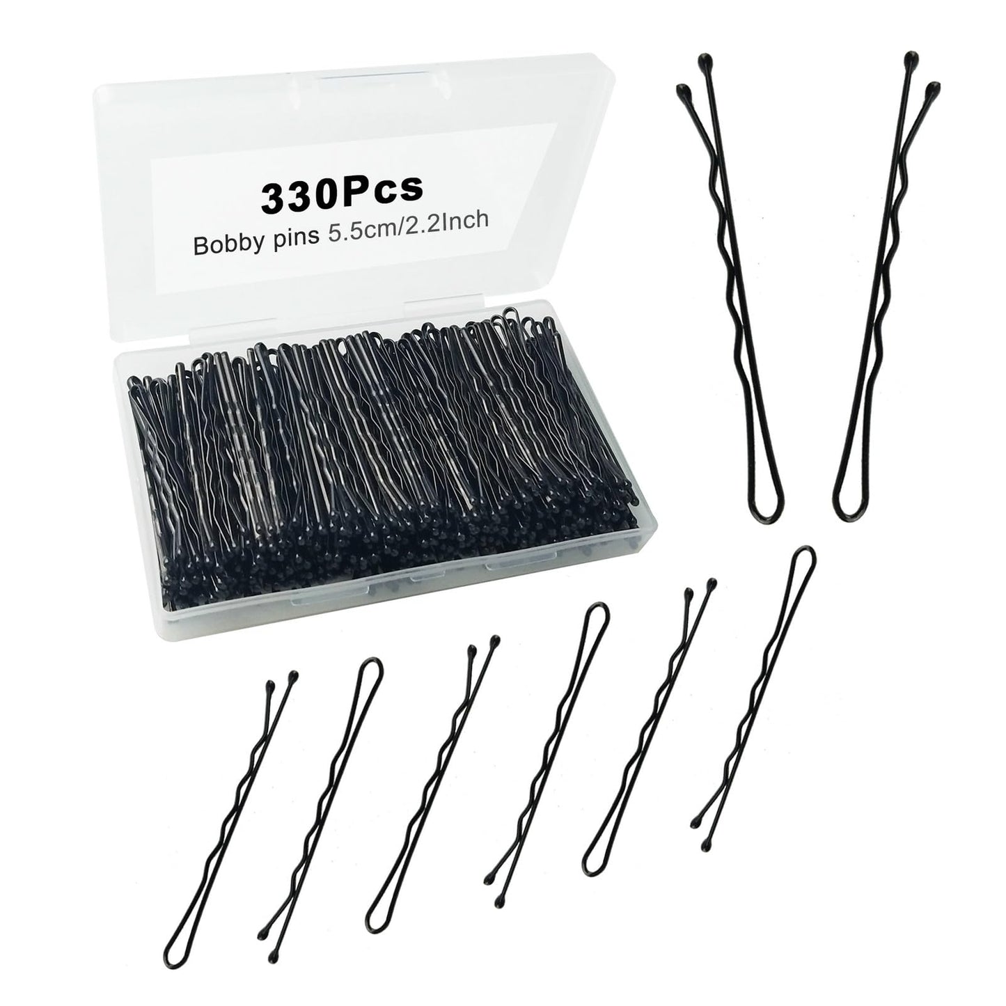 330 Pcs 2.2 Inch Black Bobby Pins, Set of Hairpins with Box, Premium Hair Pins for Kids, Girls and Women, Great for All Hair Types Beauty and Personal Care YINGFENG
