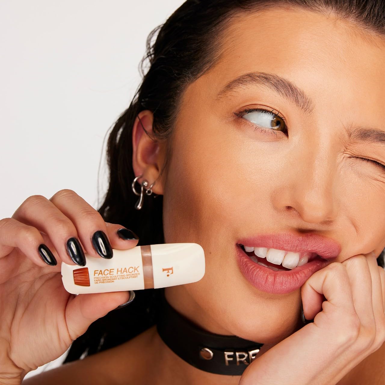 Freck Beauty FACE HACK Precision Sculpting Bronzer Stick | Creamy Buidable Bronzer Contour Stick | Blendable Natural Matte Skin Finish | Almond Tip