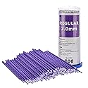 TCP Global Eyelash Extension Micro Brushes, 100 Medium 2.0 mm Tip Size Purple Disposable Brush Applicators - Apply Makeup, Paint Touch Up