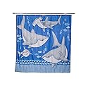 Borders Unlimited Fish 'N Sharks Under The Water Shower Curtains, Multi