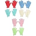Glamlily Shower Gloves - Gentle Spa Exfoliation & Bath Scrub Gloves - Exfoliating Shower Mitts & Body Scrubber for Women - Pack of 6-Pair Spa Set