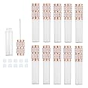 AJLTPA 10 Pack Pearl Diamond Lip Gloss Wand Tubes, 5ml Empty Lip Gloss Containers, Lipgloss Lip Balm Bottles with Rubber Stoppers for Lip Gloss Balm
