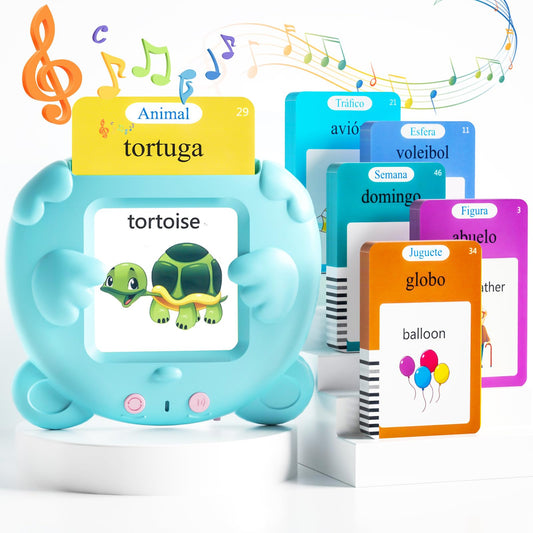 Spanish & English Talking Flash Cards – 510 Bilingual Sight Words for Toddlers, Autism Speech Therapy & Educational Vocabulary Toy