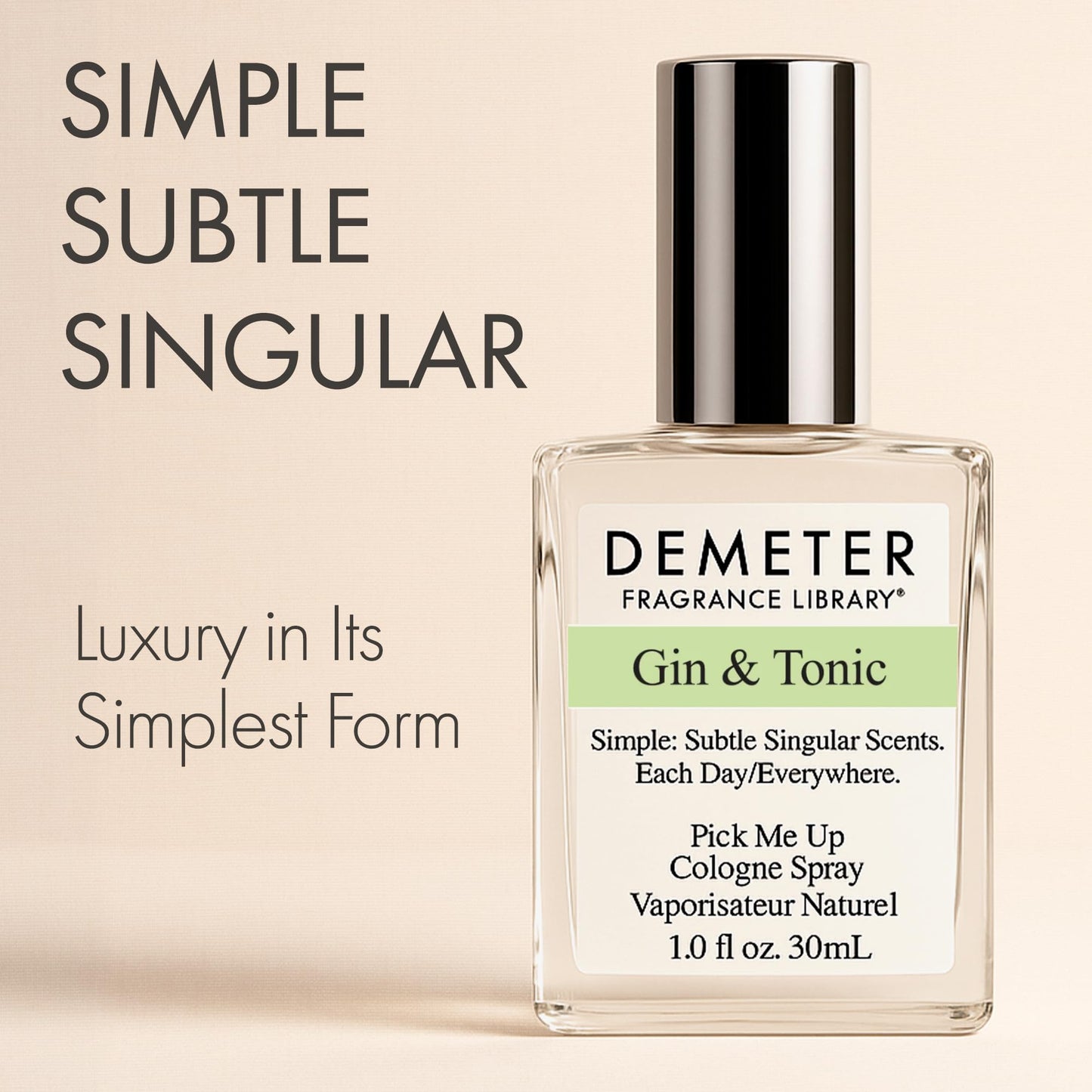 DEMETER Natural Perfume Spray Cologne for Women, Gin & Tonic, 1 oz