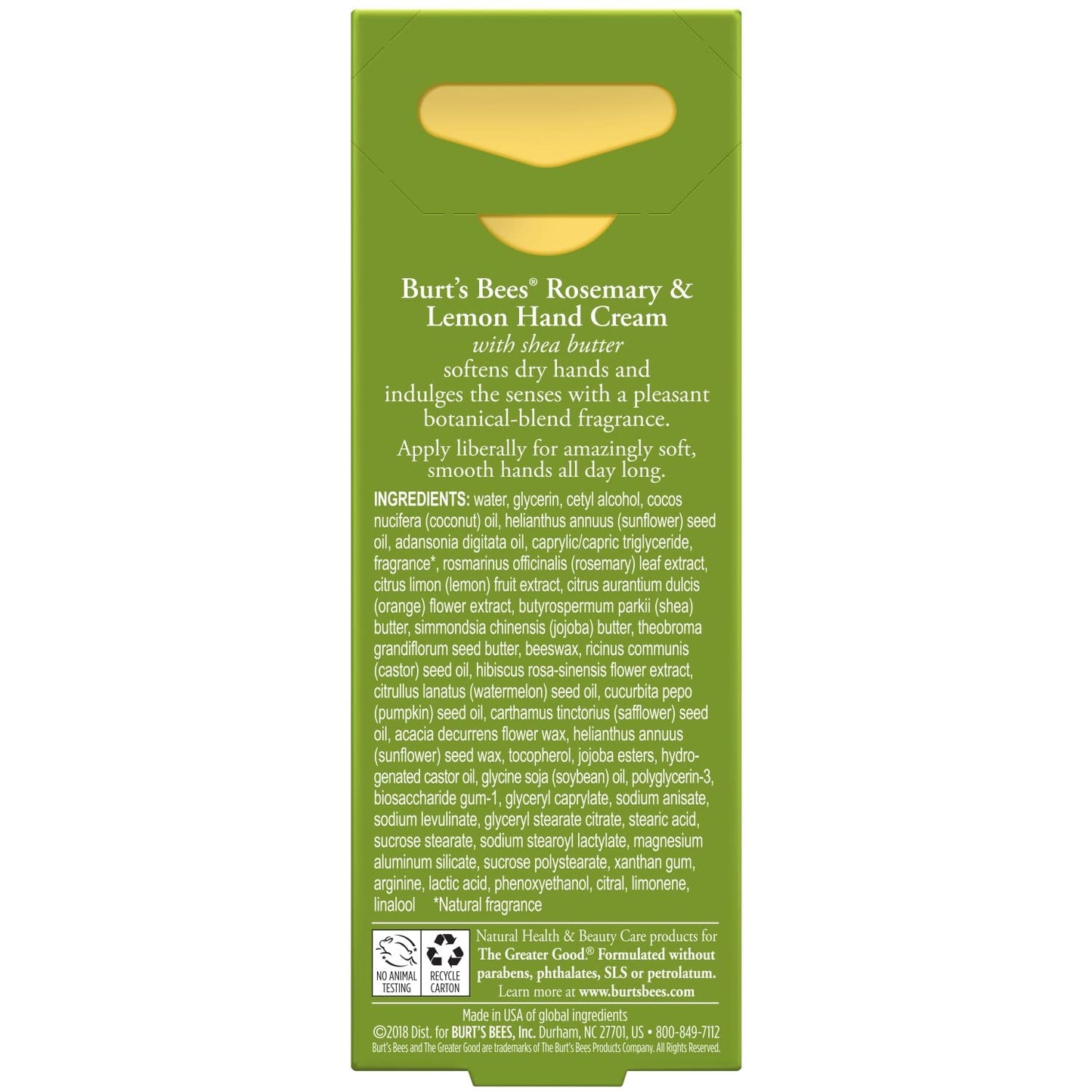 Burts Bees Rosemary & Lemon Hand Cream with Shea Butter, 1 Oz (Package May Vary)