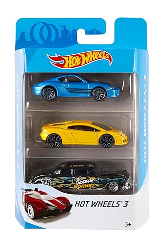 Hot Wheels 3 Car Pack, Multipack of 3 Hot Wheels Vehicles, Instant Starter Set, Collection of 1:64 Scale Toy Sports Cars, Rolling Wheels, For Kids 3…
