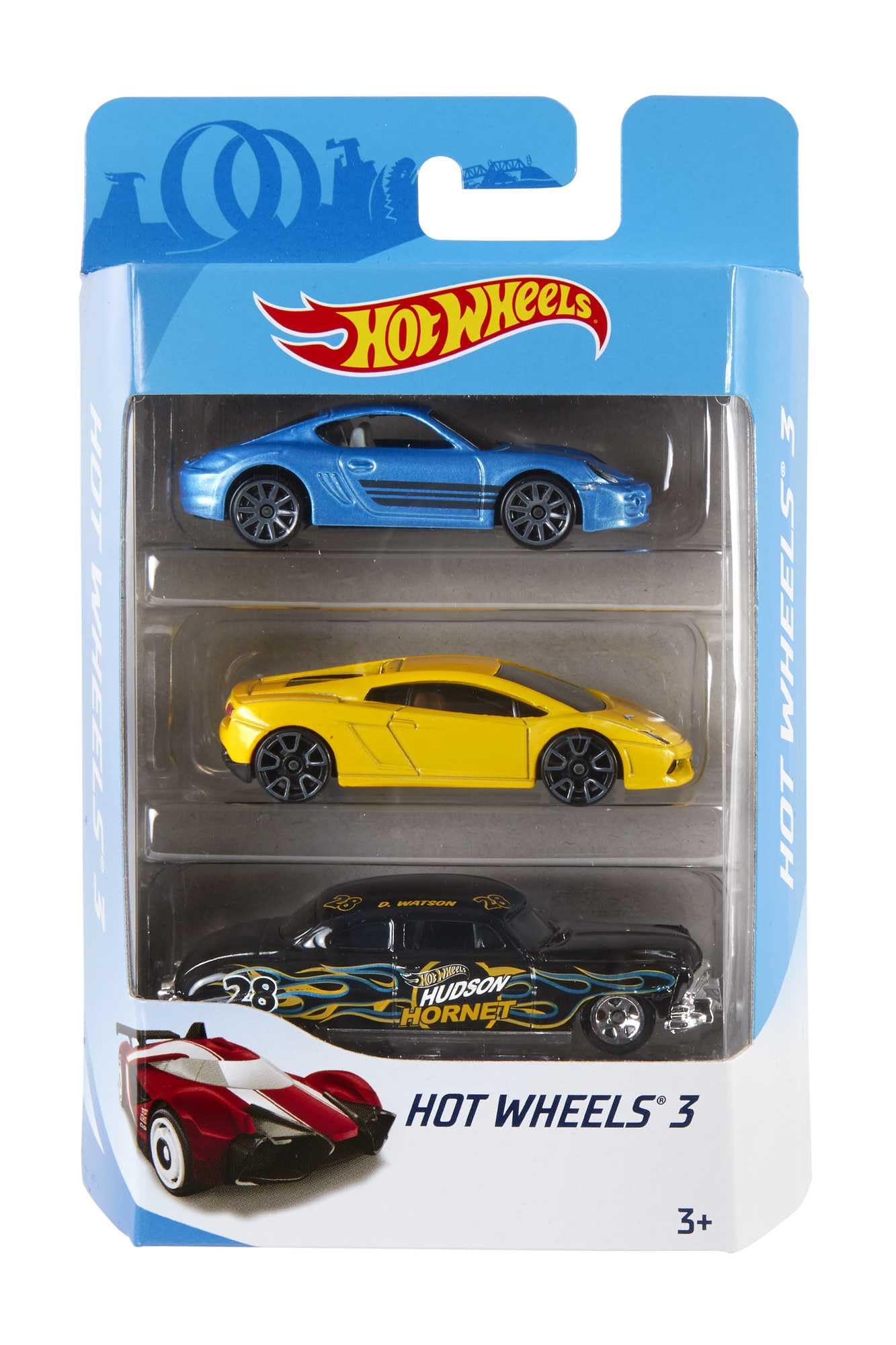 Hot Wheels 3 Car Pack, Multipack of 3 Hot Wheels Vehicles, Instant Starter Set, Collection of 1:64 Scale Toy Sports Cars, Rolling Wheels, For Kids 3…