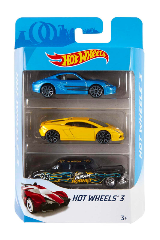 Hot Wheels 3 Car Pack, Multipack of 3 Hot Wheels Vehicles, Instant Starter Set, Collection of 1:64 Scale Toy Sports Cars, Rolling Wheels, For Kids 3…