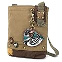 CHALA Women Handbag Patch Crossbody - Loon Bird - Olive
