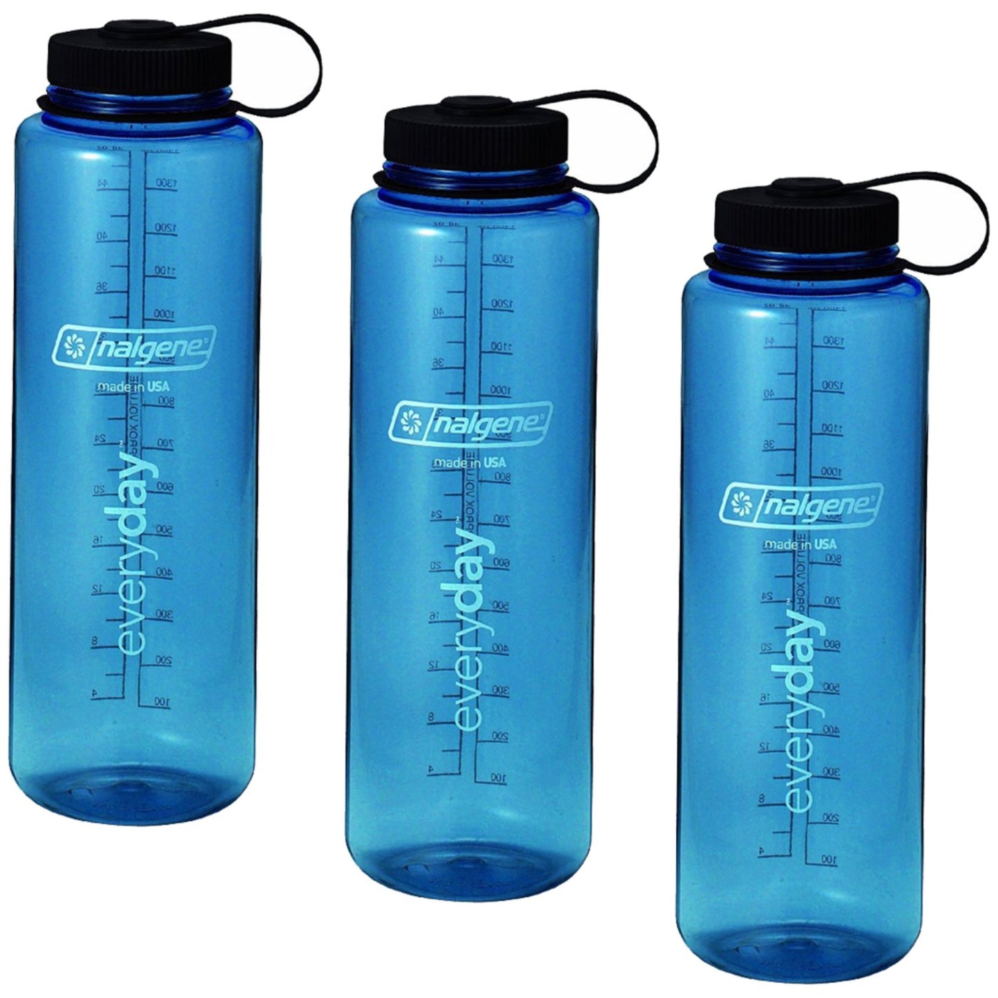 Nalgene Silo 48oz Tritan Wide Mouth Bottle - 3 Pack (Blue)