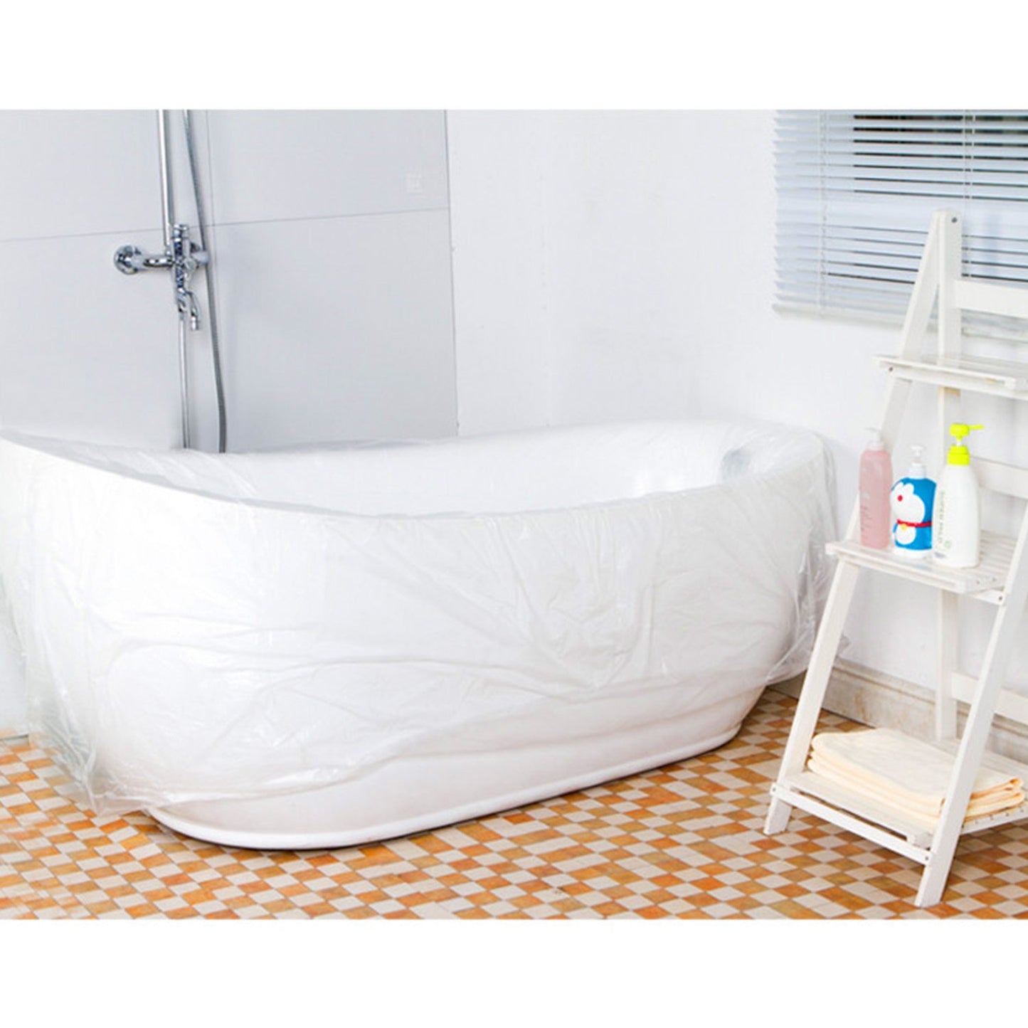 TFY Ultra Large Disposable Film Bathtub Bag for Salon, Household and Hotel Bath Tubs (78 inch x 47 inch) - 5 Pieces