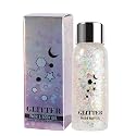 JUDEWY Body Glitter Gel, Face Glitter Body Glitter Glitter Liquid Eyeshadow, Face Hair Nail Glitter, Holographic Makeup Festival Glitter Makeup (01)