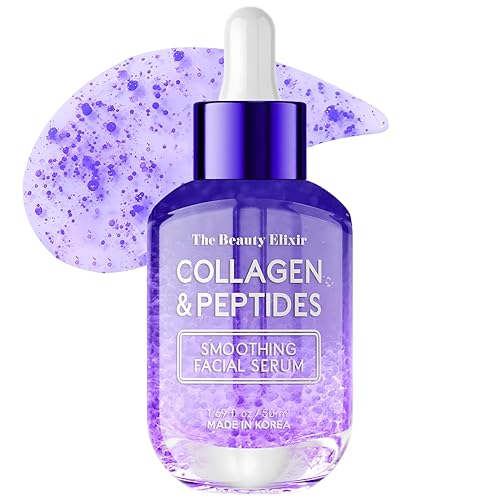 The Beauty Elixir Collagen & Peptides Serum For Face - Dermatologist Tested, Anti-Aging, Hydrating & Repairing Treatment for Fine Lines & Wrinkles