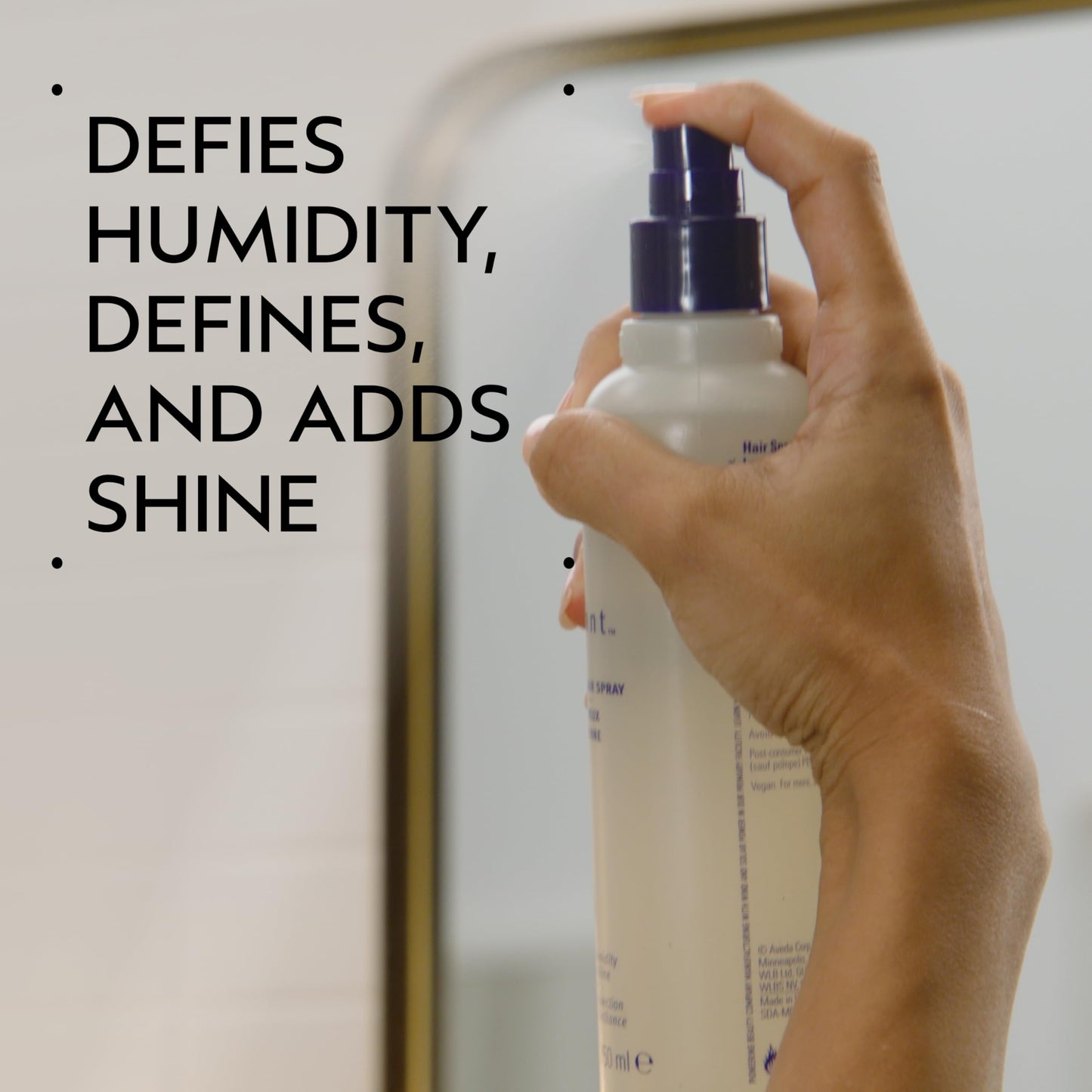 Aveda Brilliant Medium Hold Hair Spray | Non-Aerosol Spray | Anti-Humidity | Adds Shine | for All Hair Types, 8.5 Fl Oz