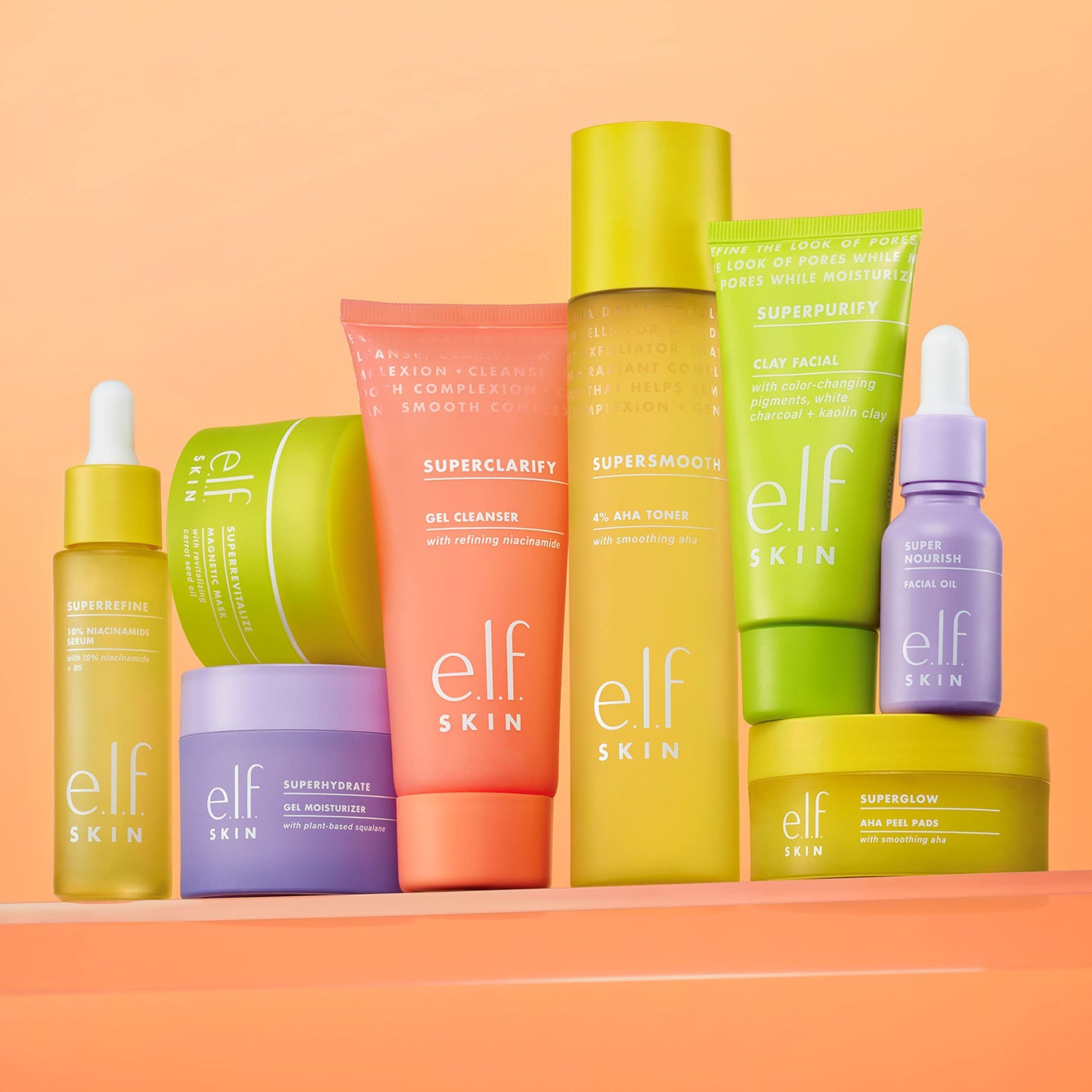 e.l.f. SKIN SuperBrighten Peel Pads, Gently Exfoliating Single-Use Pads For Glowing Skin, Infused With Fruit Acids
