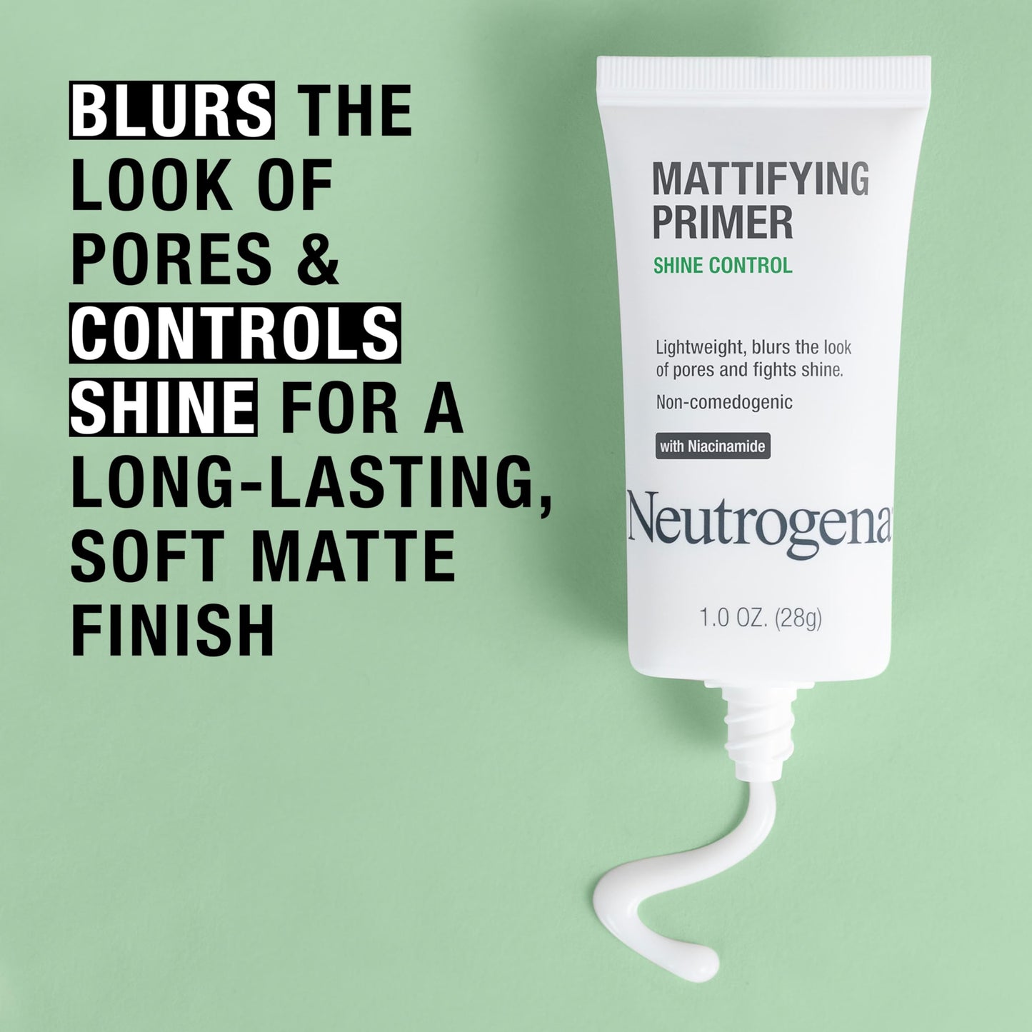 Neutrogena Mattifying Primer with Shine Control, Lightweight Pore Blurring Face Primer Blurs the Look of Pores & Helps Reduce Shine, Matte Primer