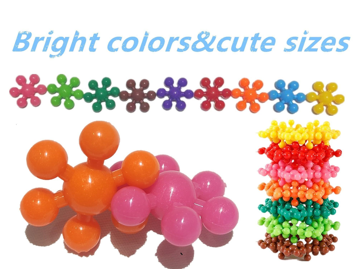 AICOC STEM Toys Building Toys Blocks for Kids 260 Pieces Educational Discs Sets Interlocking Solid Plastic for Preschool Boys and Girls Aged 3+