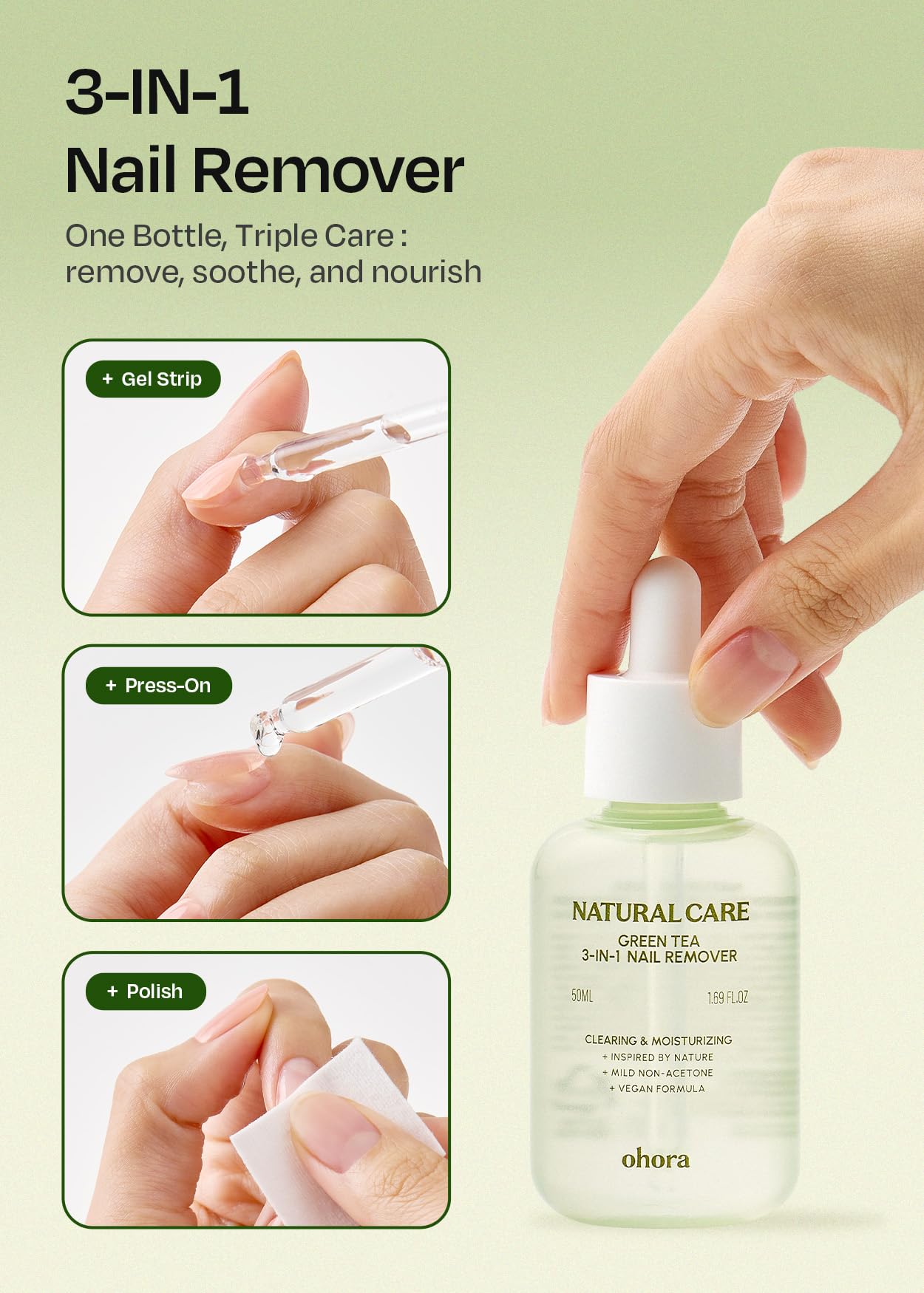 ohora Bundle Set (Nail Essential Duo) - Easy Peel Remover & Top Gel Value Care Combo, Use with Any Semi Cured Gel Nail Strip, Easy to Use, Gentle Beauty and Personal Care ohora