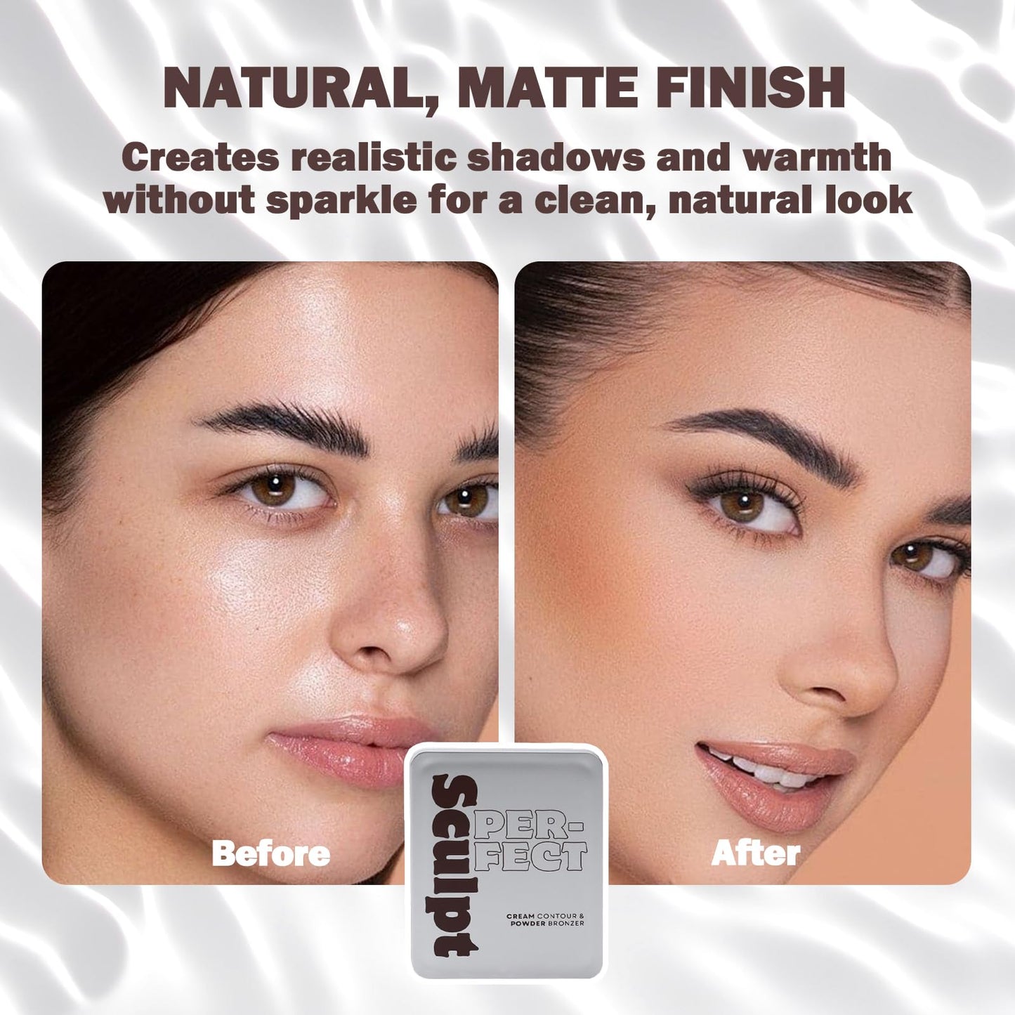 oz lab Sculpt Perfect Contour Bronzer Duo Palette - Matte Bronze Powder - Natural Sculpting & Warmth (03 SPICED SIENNA, Cream Contour: 0.09 oz / 2.5 g