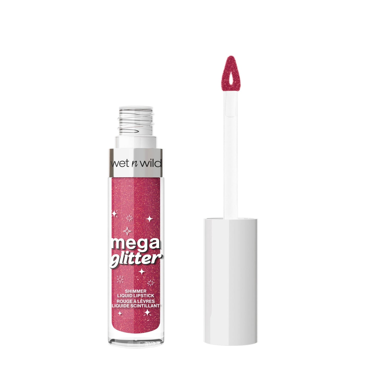 wet n wild Mega Glitter Shimmer Liquid Lipstick, Matte-to-Glitter Finish, Lightweight Formula, Comfortable Wear, Vitamin E-Infused for Nourished Lips, Vegan & Cruelty-Free - Pink Future