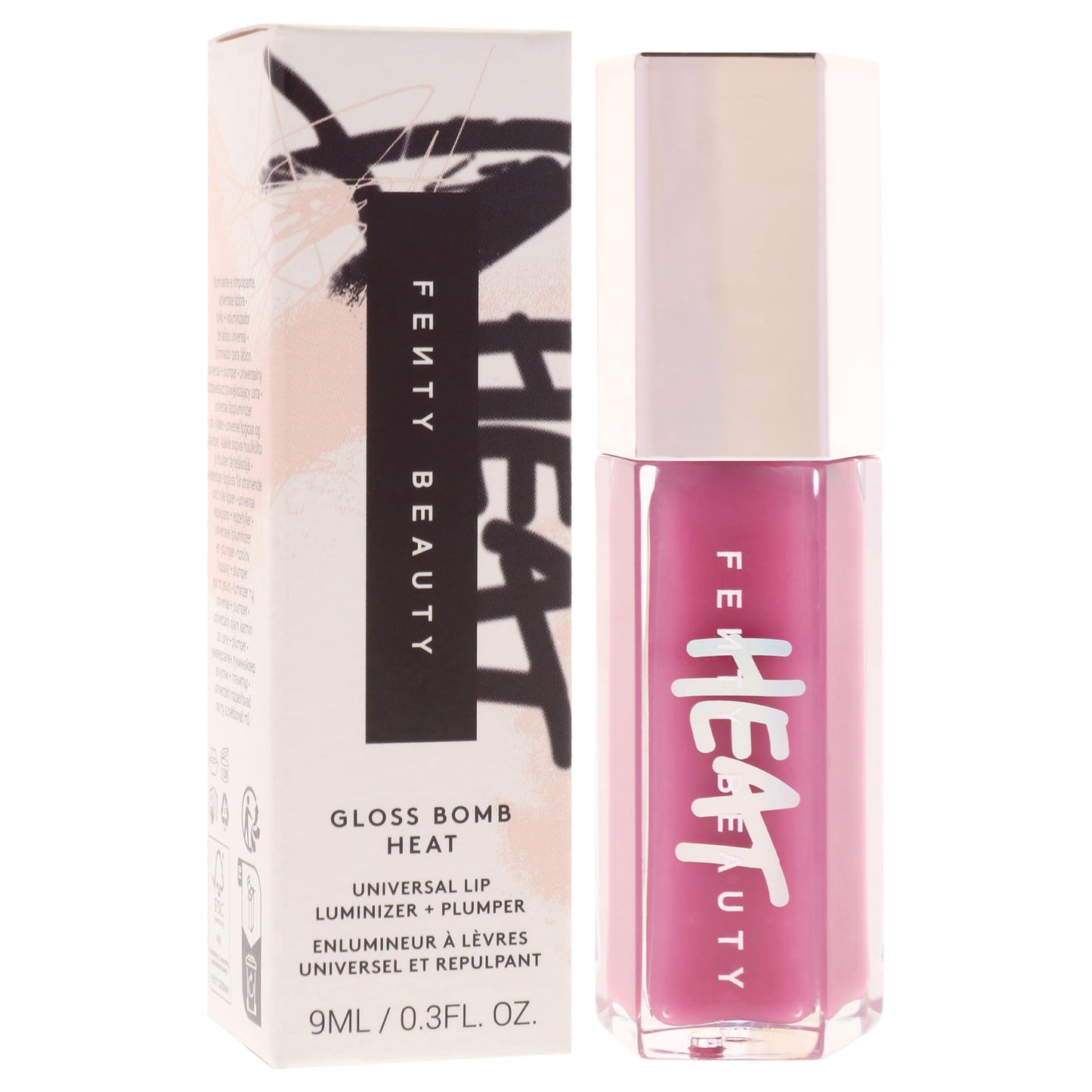 Gloss Bomb Heat Universal Lip Luminizer Plus Plumper - 06 Lavender Savage by Fenty Beauty for Women - 0.3 oz Lip Gloss