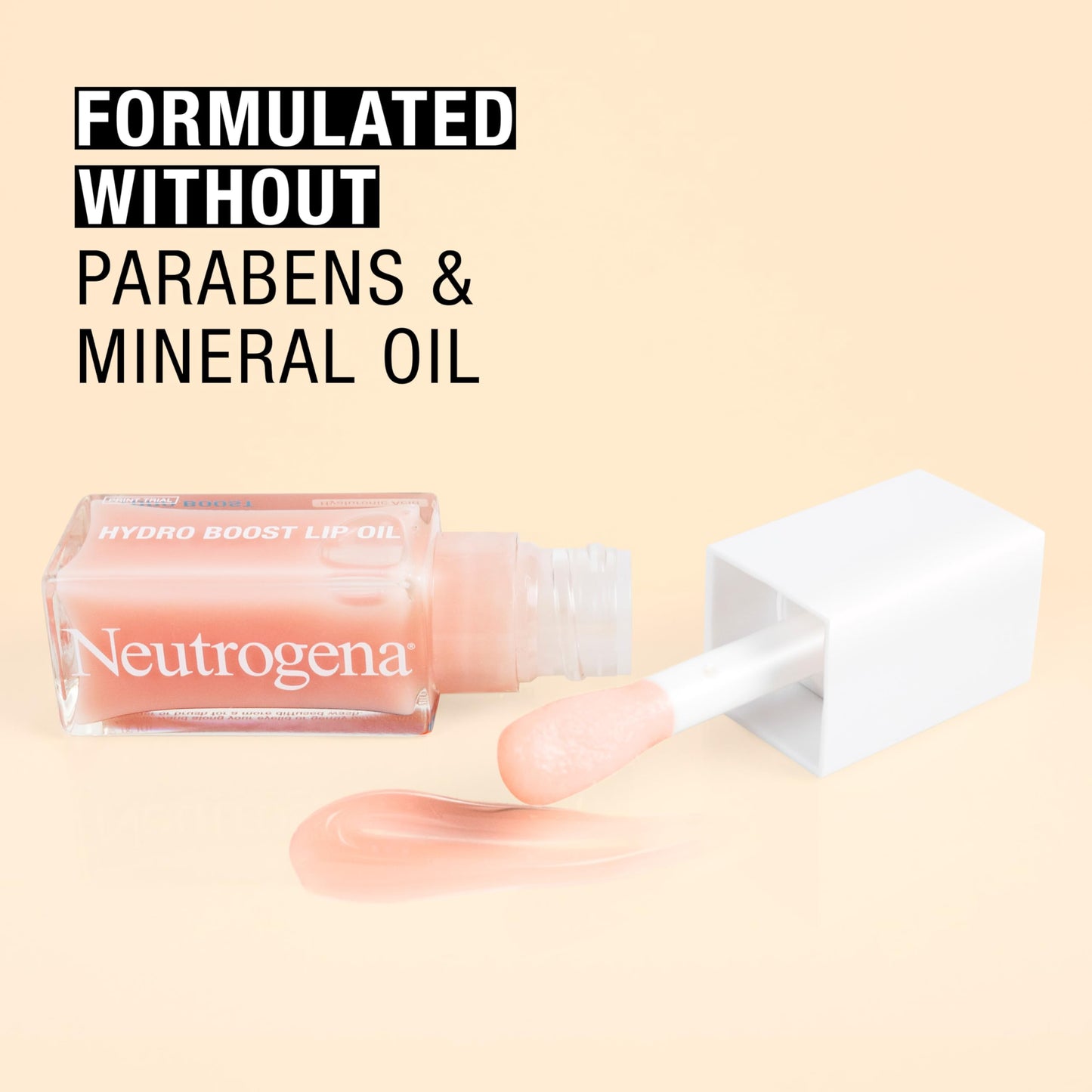 Neutrogena Hydro Boost Lip Hydration Kit with Light Pink Tinted Lip Oil and Clear Overnight Lip Sleeping Mask, Both with Hyaluronic Acid Designed