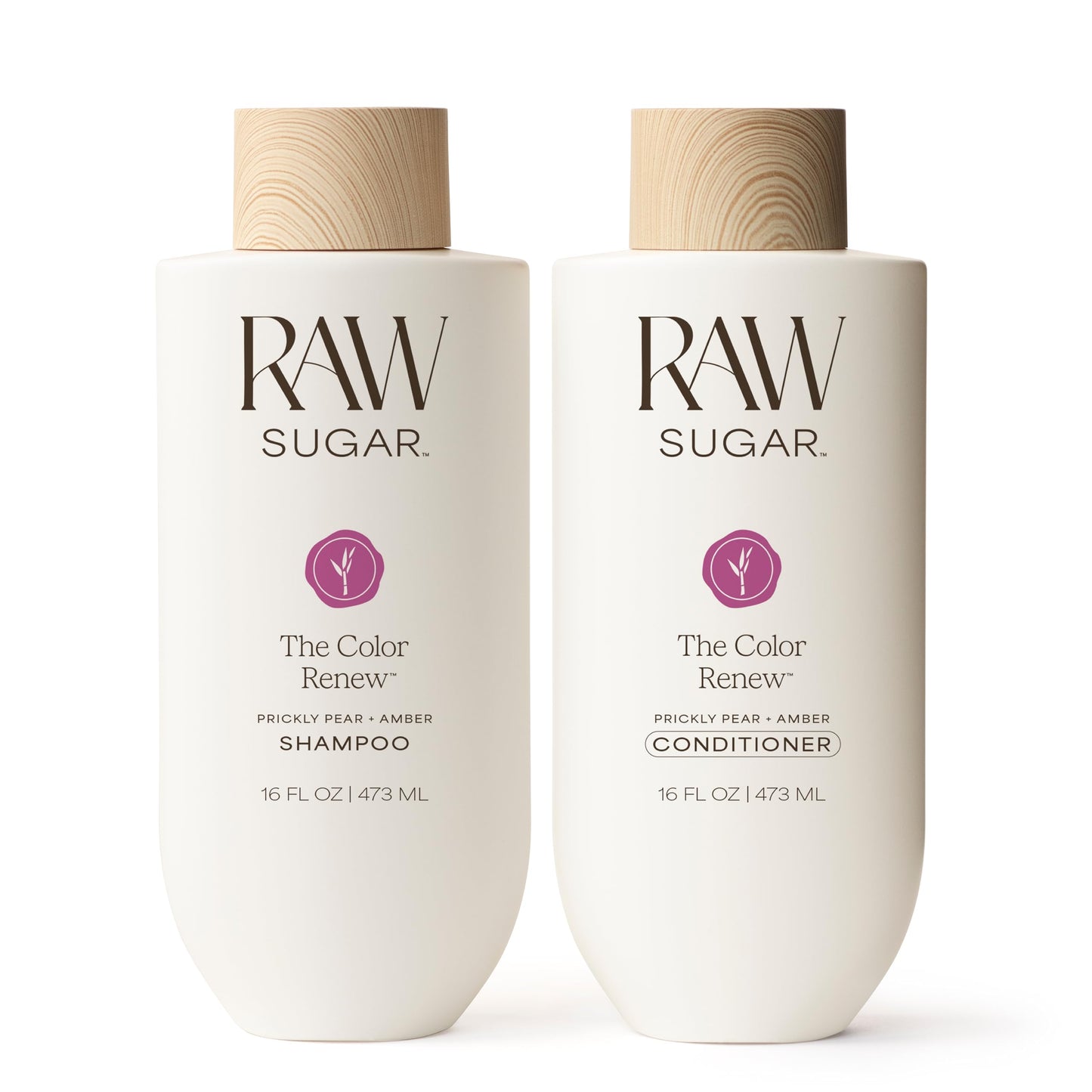 Raw Sugar Shampoo and Conditioner Set, The Color Renew Hair Care Duo, 16 Fl Oz (2 Products) Protects Color, A Renewing Haircare Bundle, Without