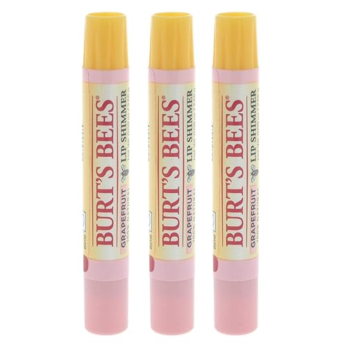 Burt's Bees Lip Shimmer, Grapefruit 0.09 oz (Pack of 3)