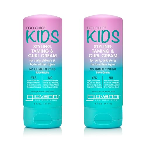 Eco Chic KIDs Styling Taming & Curl Cream - Kids Curl Cream, Curly Hair Products, Long-Lasting and Lightweight, for Delicate And Textured Hair Types