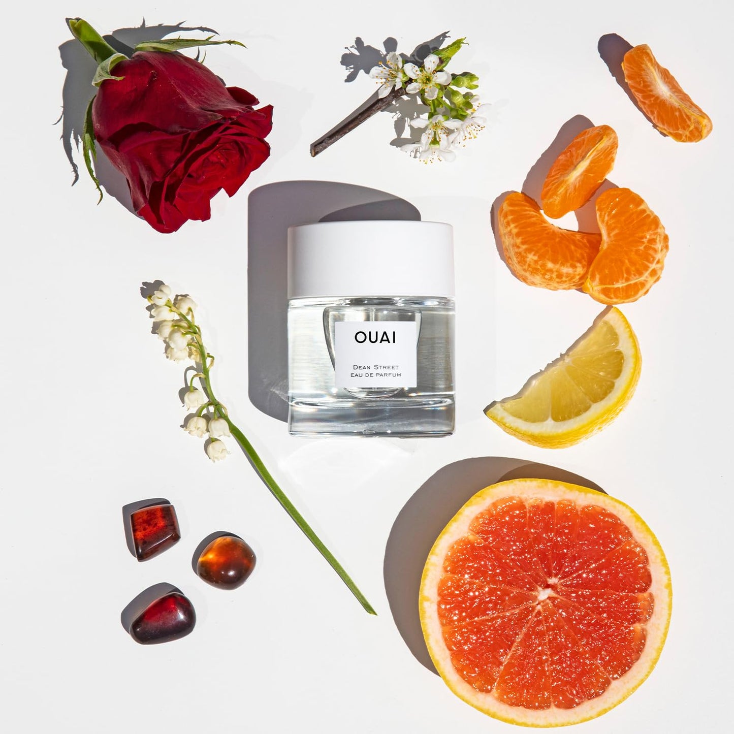 OUAI Dean Street Eau de Parfum - Elegant Womens Perfume for Everyday Wear - Fresh Floral Scent with Notes of Citrus, Apricot, Magnolia and Delicate