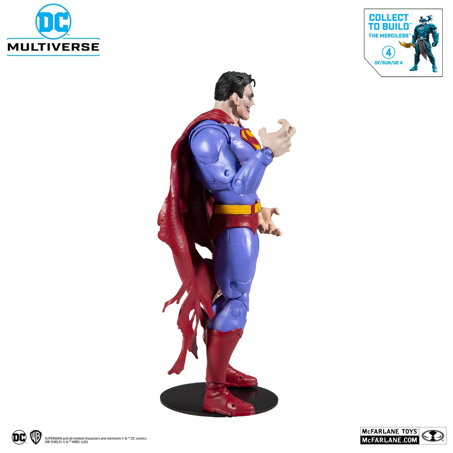 McFarlane Toys DC Multiverse Superman (The Infected) 7" Action Figure with Build-A Parts for 'The Merciless' Figure