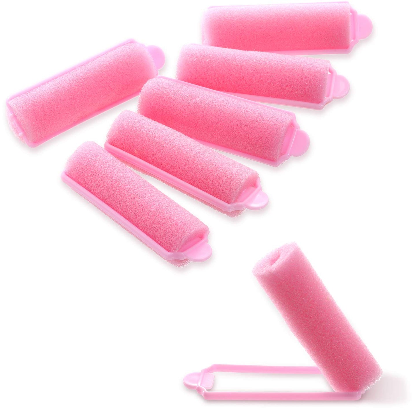 Zhehao 36 Pcs Sponge Hair Rollers Small Pink Foam Heatless Curls Rollers for Short Long Hair Flexible Sleeping Hairdressing Curler for Women Hair