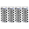 Scunci Countour, Snap Hair Clips, Black, 12 Count (4-Pack)
