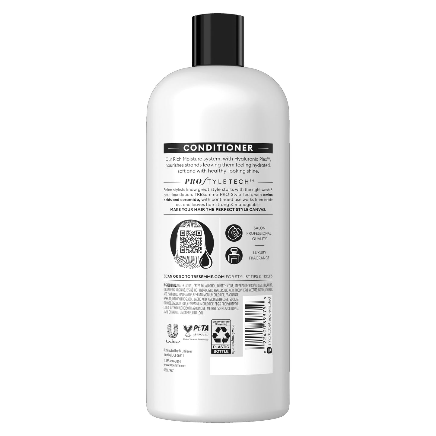 TRESemme Moisture Rich Conditioner, Luxurious Moisture 28 oz (Pack of 4)