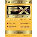 Liquid Latex - Face and Body Paint, Ammonia Free, Easy On and Off, Cosplay Makeup, Create Professional Monster, Zombie Arts 16 Oz (Yellow)