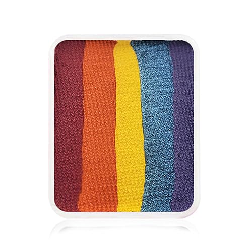 Kraze FX Face Paint Palette Refill - Girly Girl Rainbow (6 gm) - Hypoallergenic Non-Toxic Water Activated Professional Halloween Face & Body Painting