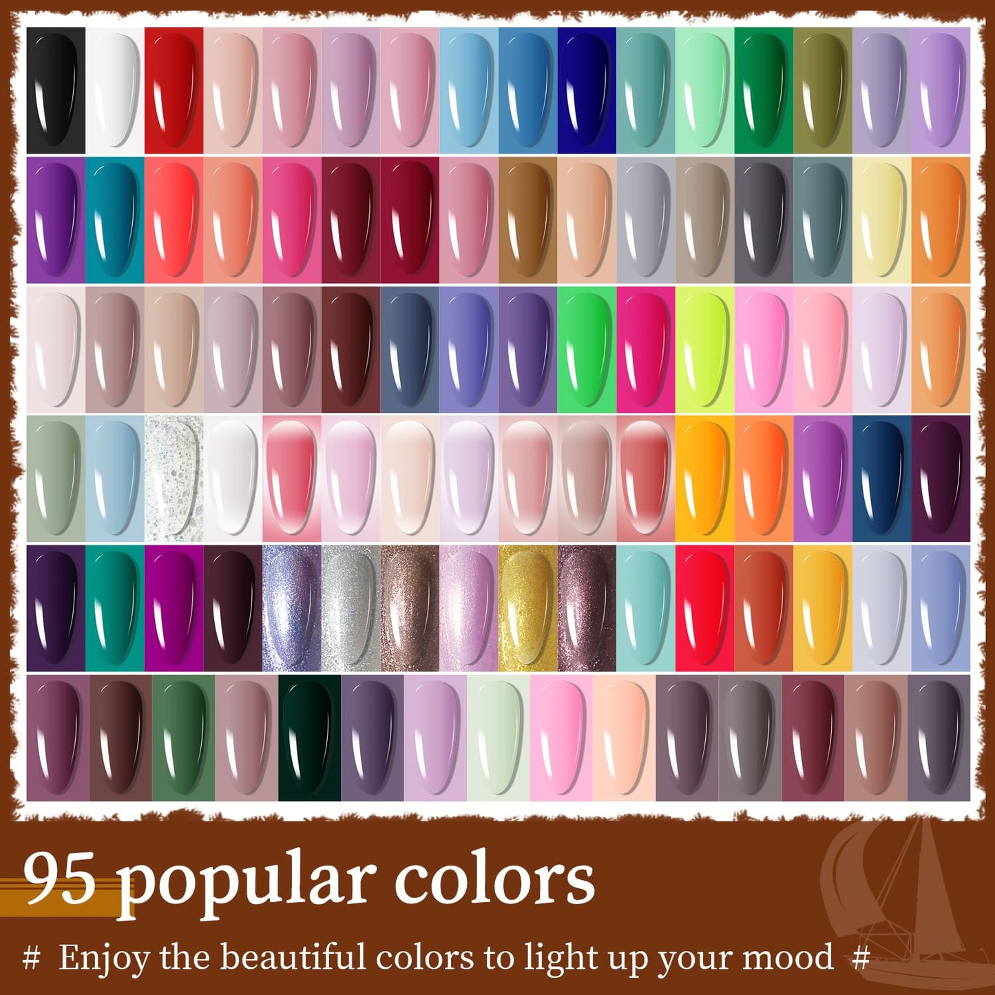 JODSONE 100 PCS (5 ml each) Gel Nail Polish Kit No Wipe Soak off Base Coat and Matte Glossy Top Coat Gel Polish Collections Gifts for Manicure Lovers Beauty and Personal Care JODSONE