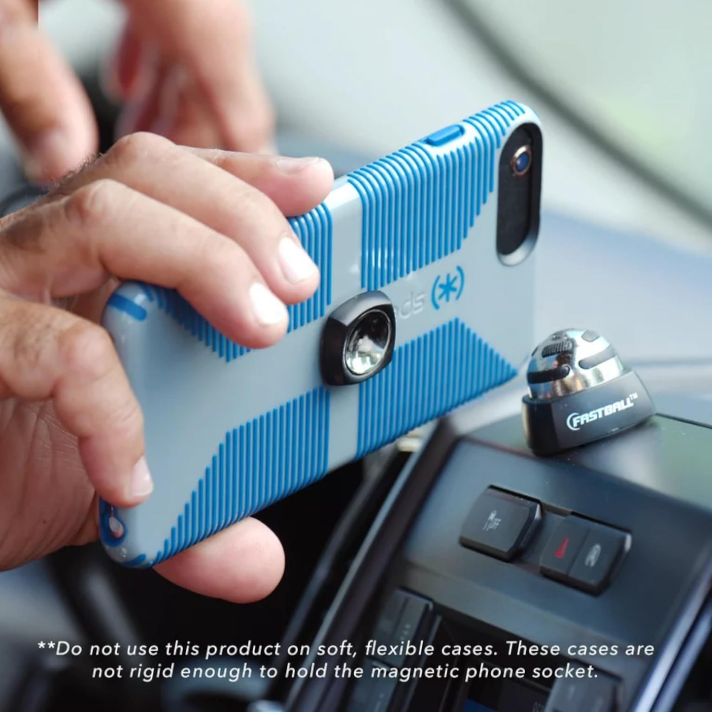 BulbHead Fastball Magnetic Car Cell Phone Mount, black, 13343ASS-12