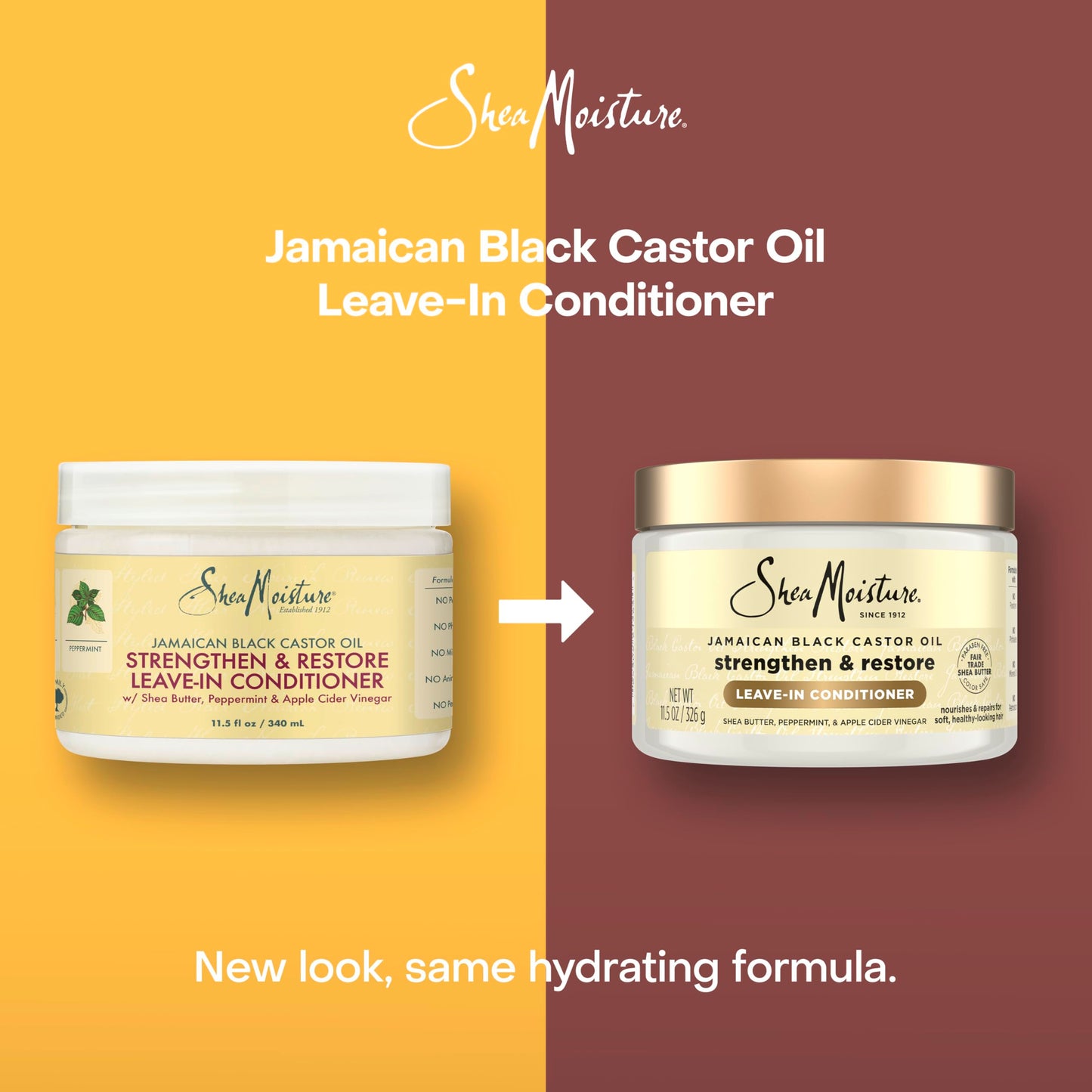 SheaMoisture Jamaican Black Castor Oil, Strengthen & Restore Leave-In Conditioner, 11.5 fl oz (340 ml)