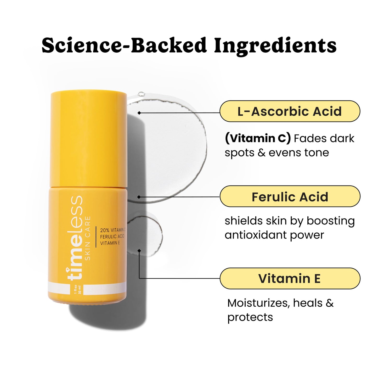 Timeless Skin Care Vitamin C Serum with Vitamin E & Ferulic Acid - Brightening Serum - for Oily & Dry Skin - Fragrance-Free - 1 oz Beauty and Personal Care Timeless Skin Care