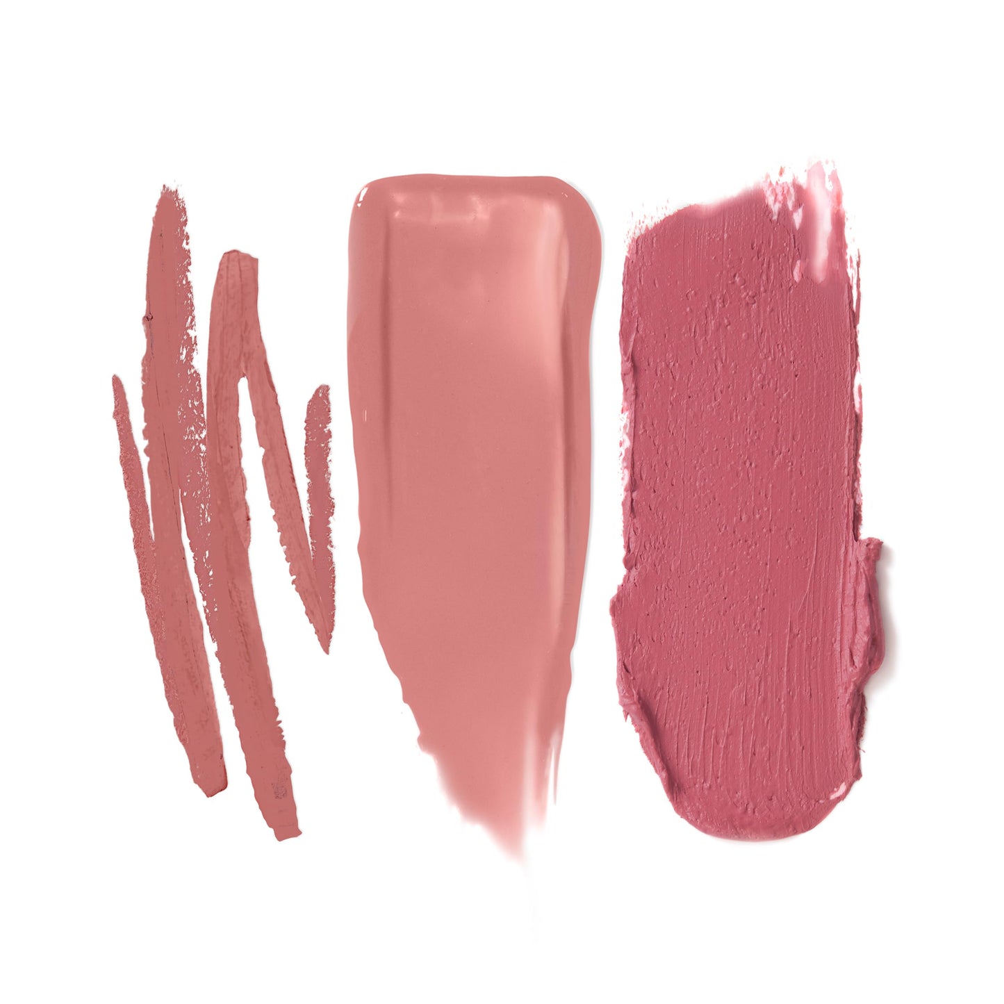 Jouer Bare Rose Collection - Blush Stick, Cream Lip Liner, Lip Plumping Balm Kit - Face Makeup in Rose Shades - Hydrating Formulas for Long Wear