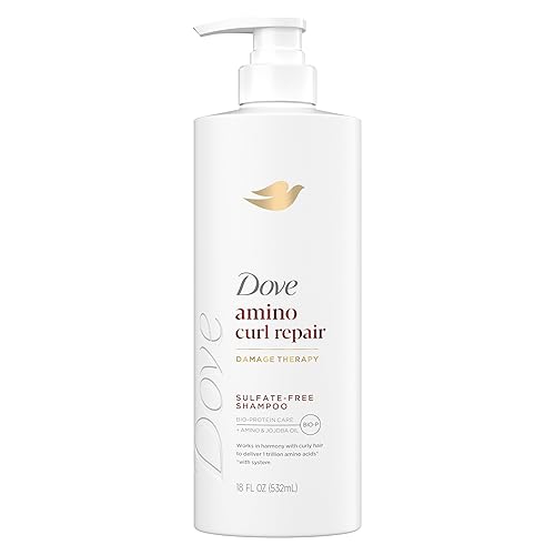 Dove Shampoo Amino Curl for Curly, Coily Hair with Bio-Protein Care Technology + Amino & Jojoba Oil 18 Fl Oz