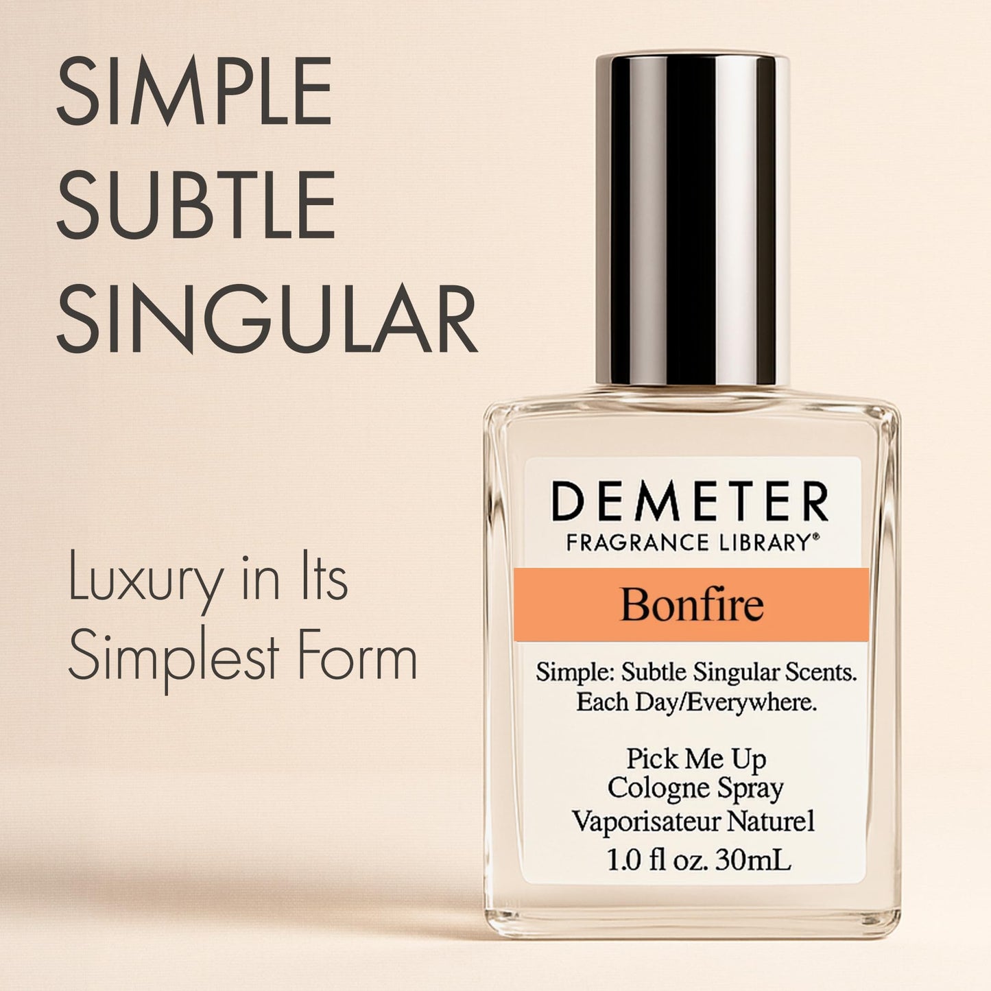 DEMETER Natural Perfume Spray Cologne for Women and Men, Bonfire, 1 oz