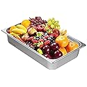 VEVOR Hotel Pan, Full Size Anti-Jam Steam Pans, 0.8mm Thick Stainless Steel 4-Inch Deep Commercial Table Pan, Catering Storage Food Pans…