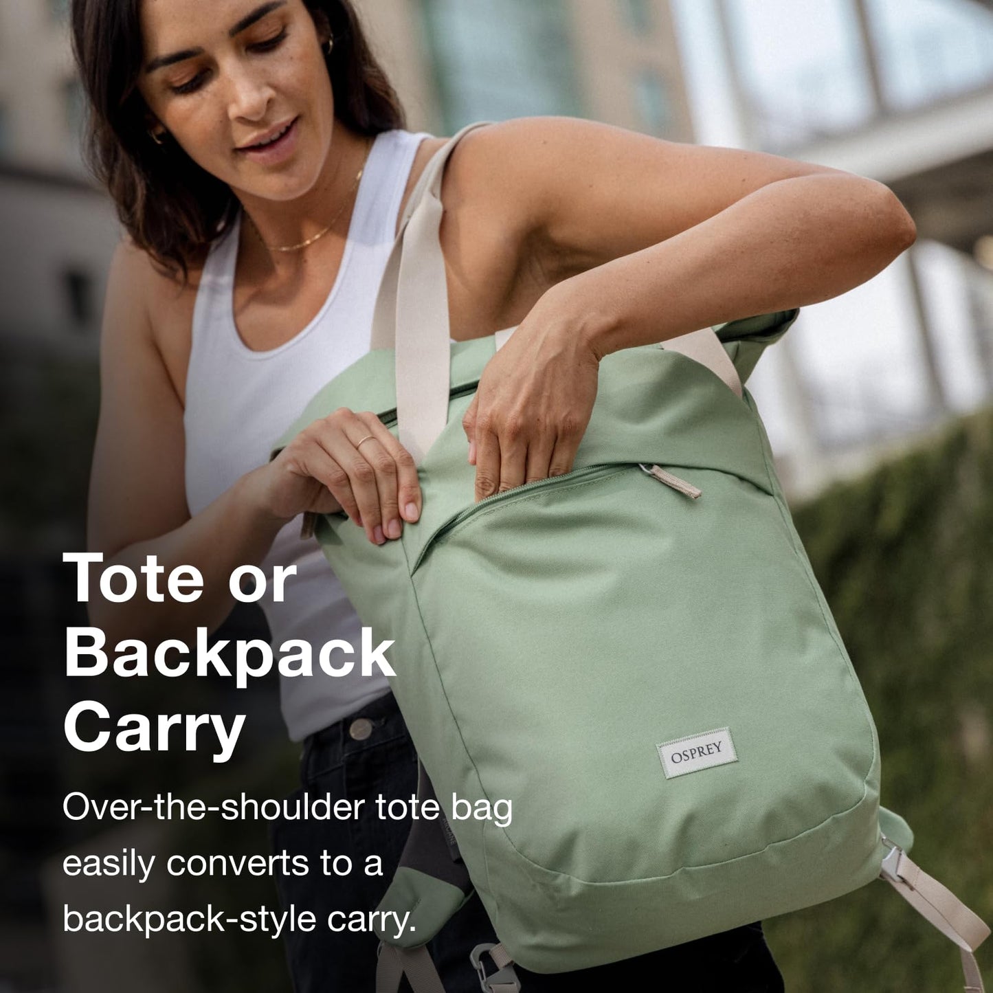 Osprey Arcane Zip Top Tote Backpack, Botanica