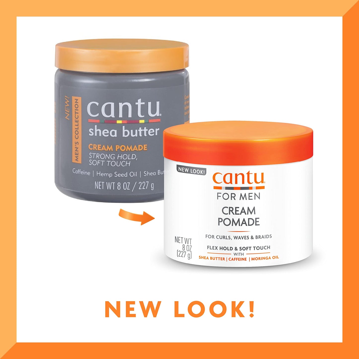 Cantu Men's Collection Cream Styling Pomade, 8 Oz (Packaging May Vary)