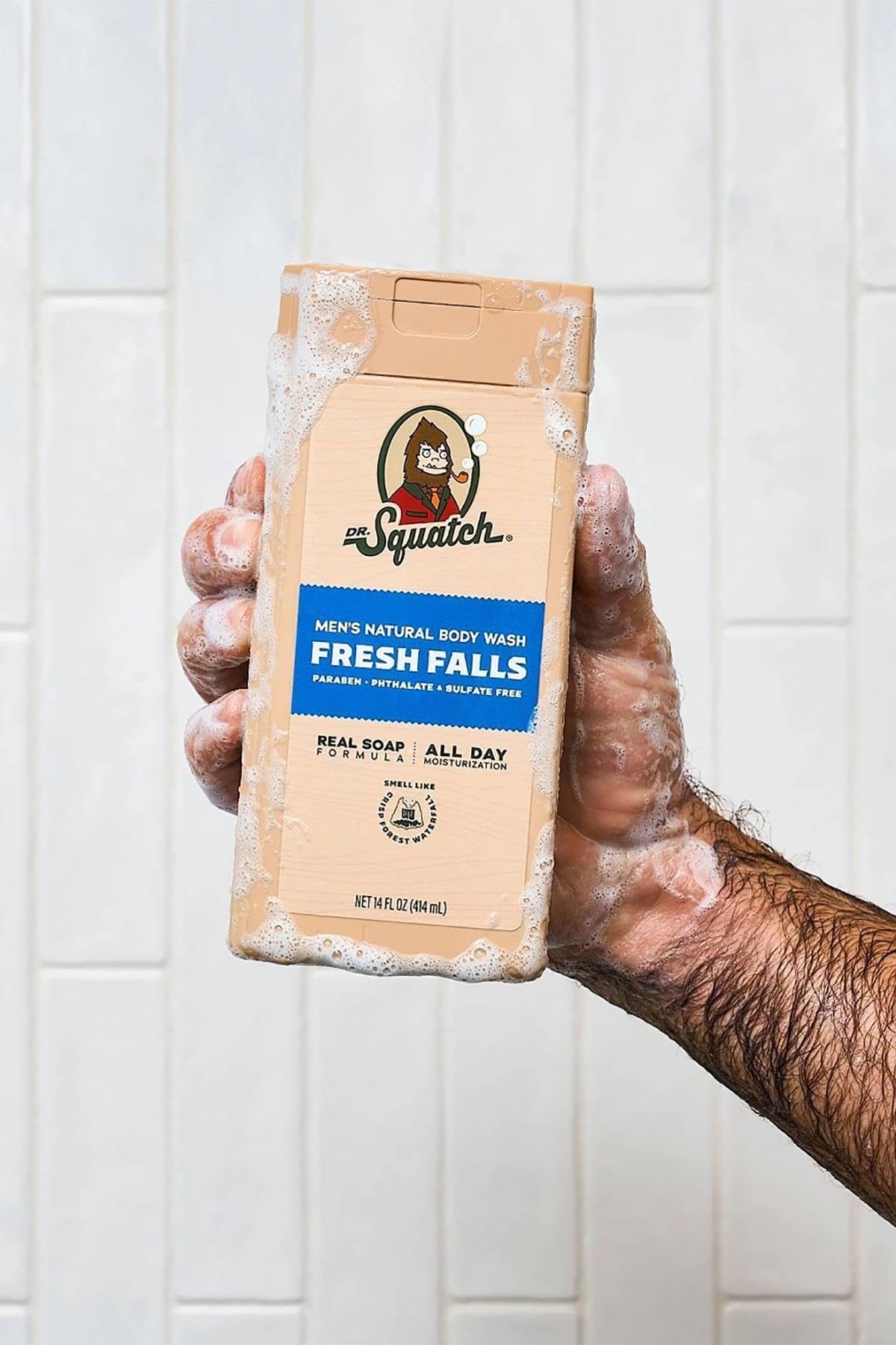 Dr. Squatch Men Natural Non-Exfoliating Body Wash Fresh Falls 14 fl oz